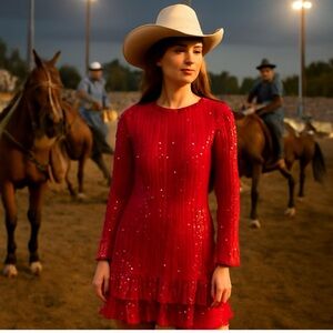 Vintage silk sequin dress